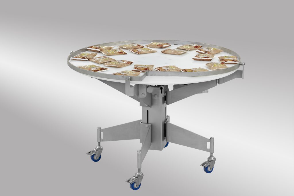 Rotary board for food, fish, non-food industry